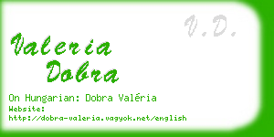 valeria dobra business card